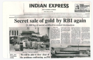 RBI transfers 1 lakh kilograms of gold from the UK to its Indian vaults